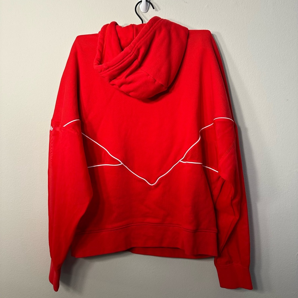 Adidas Red and White Hoodie - Picture 2 of 3